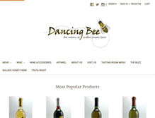 Tablet Screenshot of dancingbeewinery.com